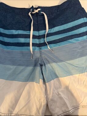 Joe Boxer Men's Blue Gradient Stripe Swim Trunks 💐